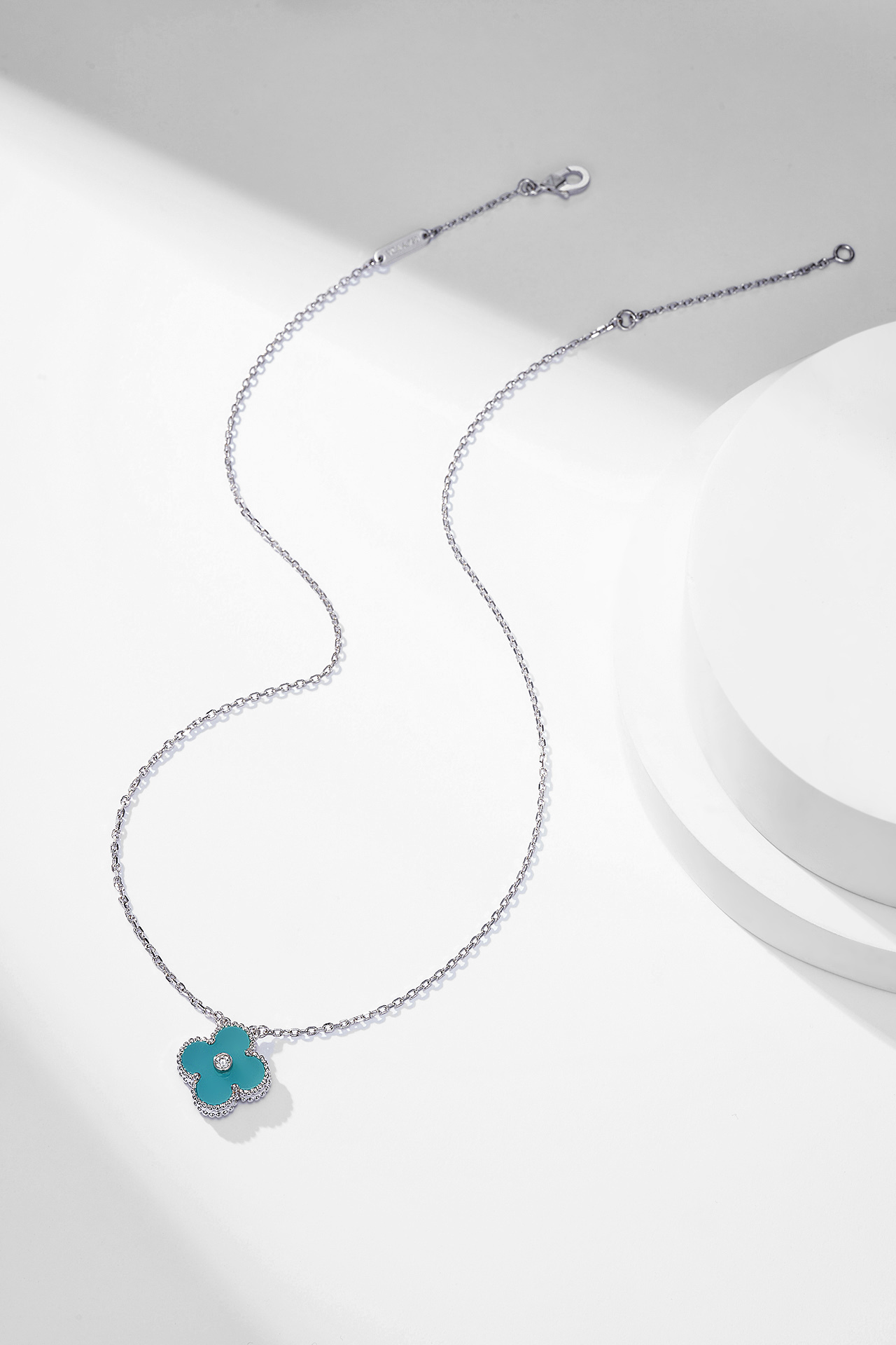 Vca The New Color Series Of Four-leaf Clover Amazonite Necklace