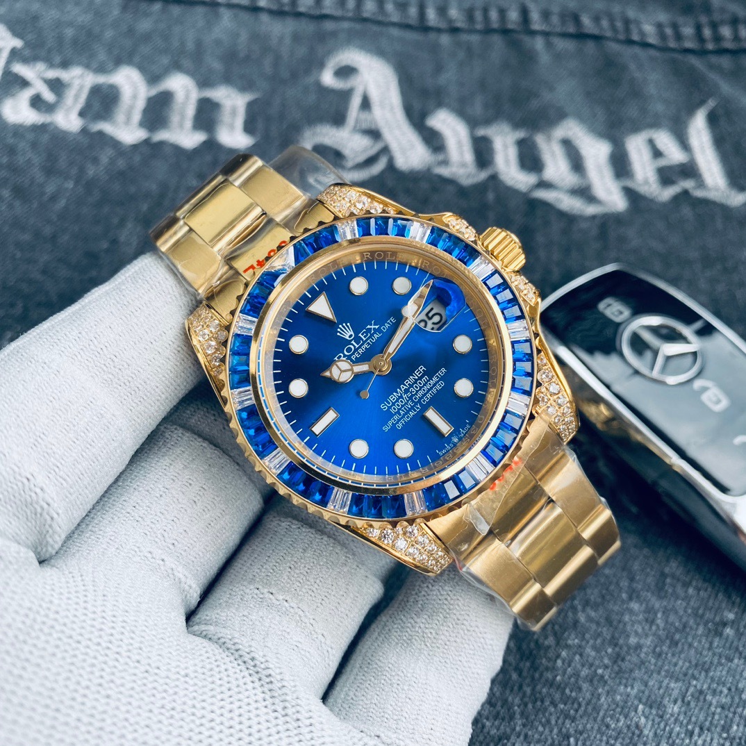 Replica Rolex Diamond WATERPROOF 40mm  Men 904l Stainless Steel Automatic Mechanical Watch