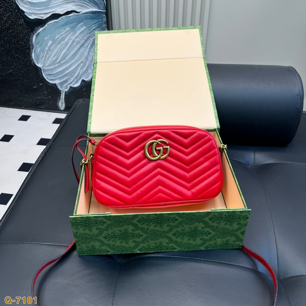 Replica Gucci Marmont Classic Black Double G Camera Bag 24*14CM