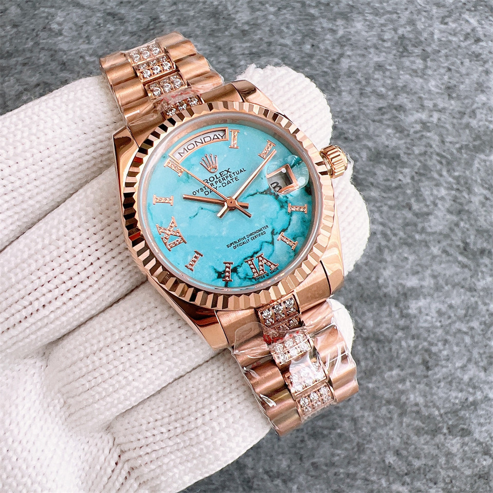 Replica Rolex Datejust Diamond  WATERPROOF Lady 904l Stainless Steel Automatic Mechanical women Watch 36mm