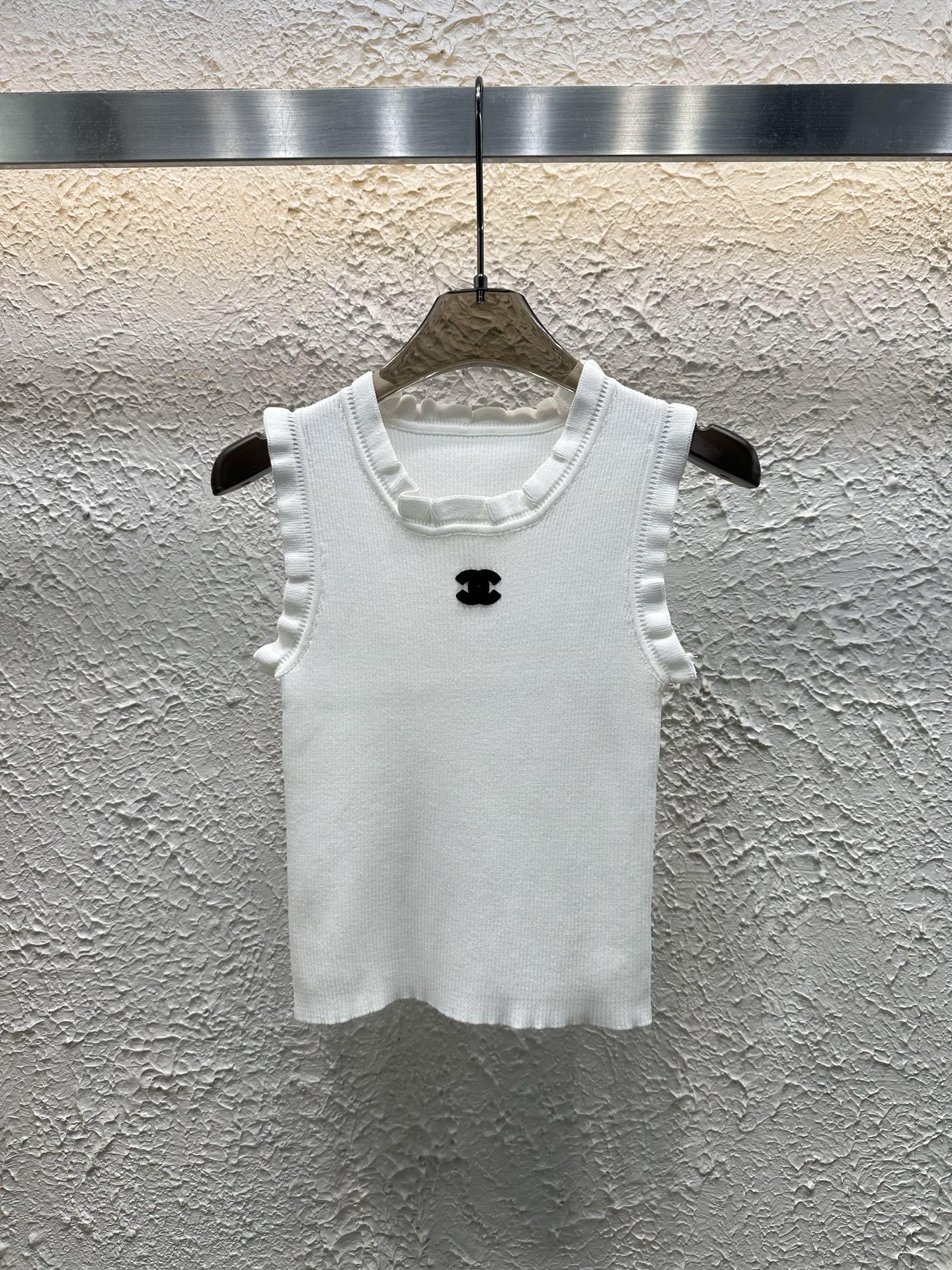Chanel 25 Summer New Wave Pattern Design Knitted Vest
