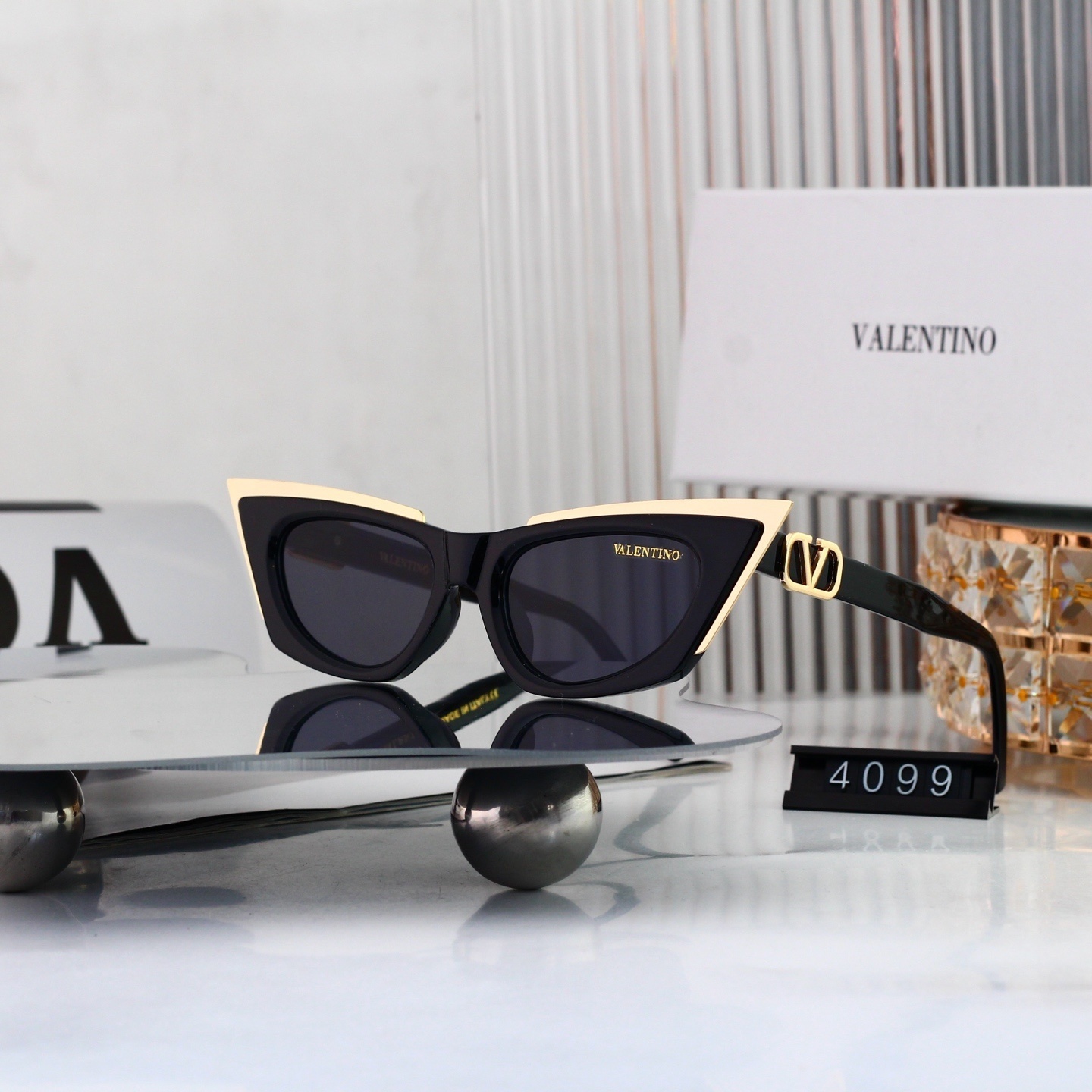 Valentino Luxury Designer Cat-Eye Sunglasses