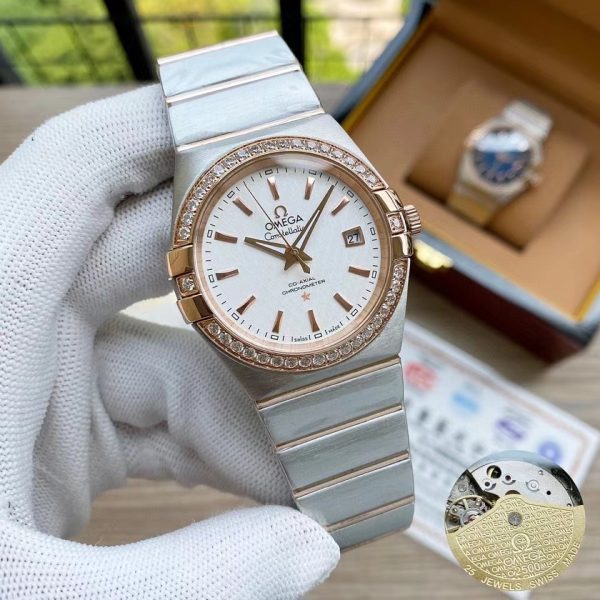 OMEGA Constellation 904l Stainless Steel Automatic Mechanical  Women Men 38mm  Watch