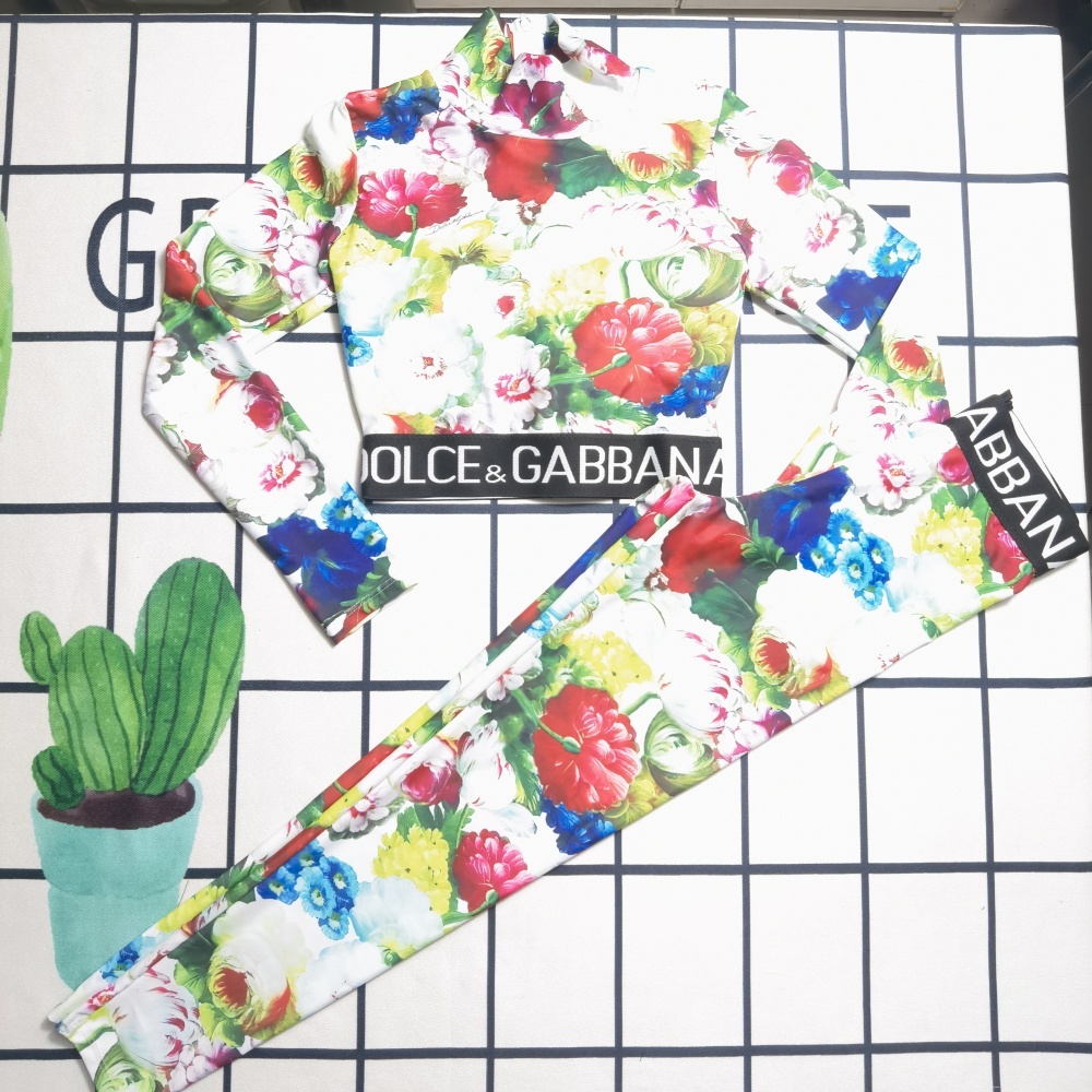 Women's DG Long-Sleeved Two-Piece Swimsuit