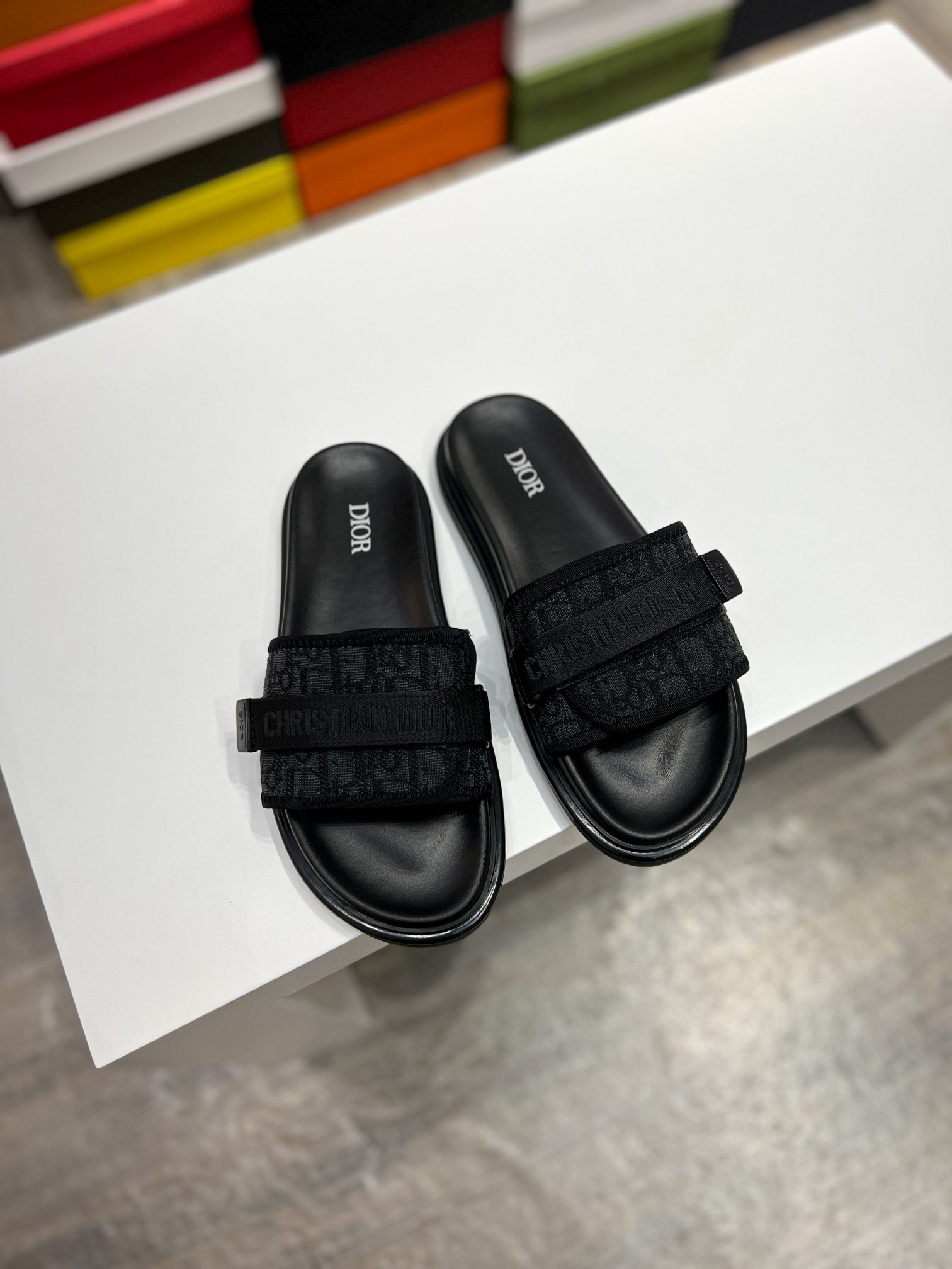 Dior 2024ss Latest Alias Men's Leather Slippers 38-45