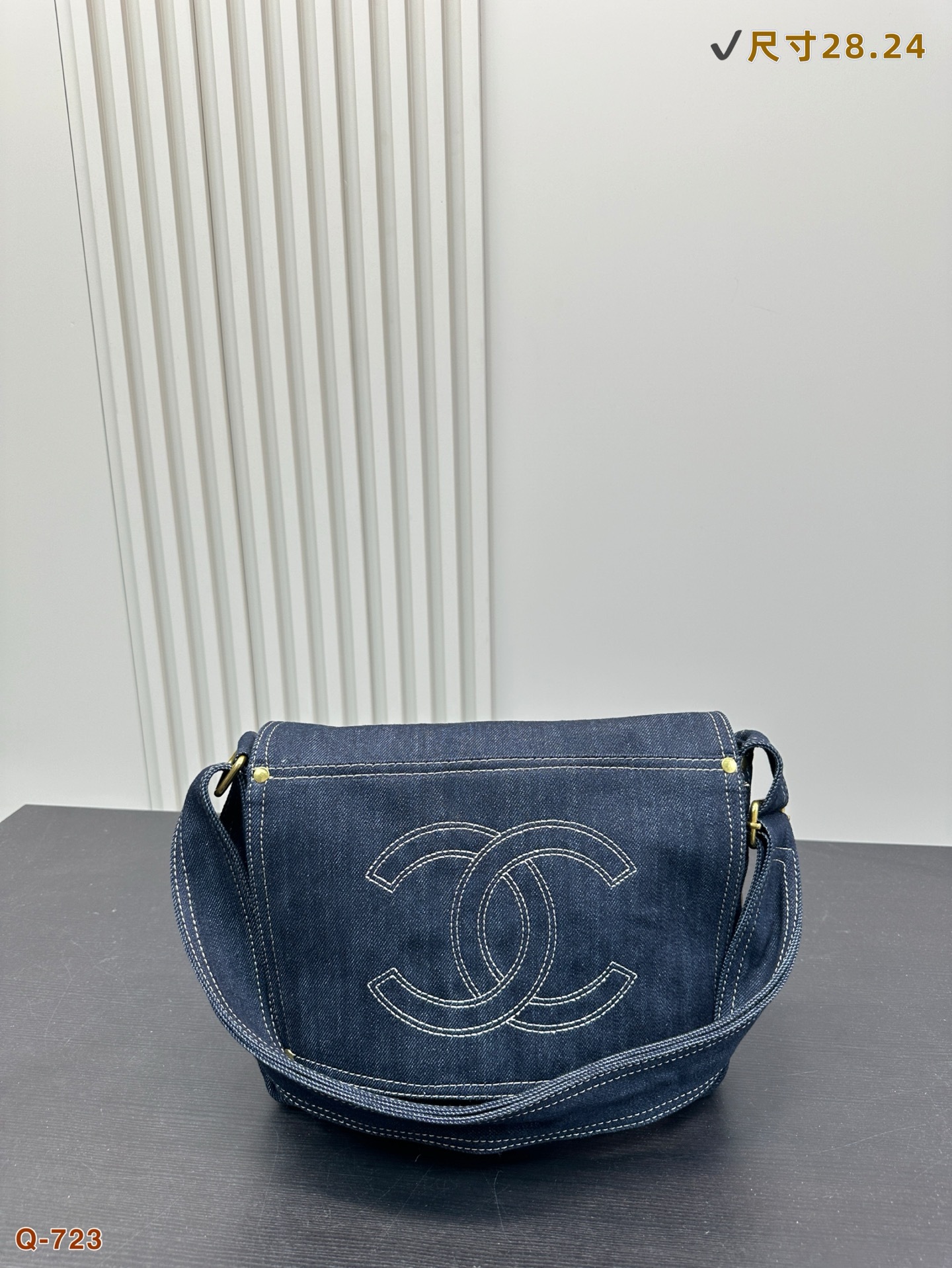 Replica Chanel Denim Flap Bag 28*24CM
