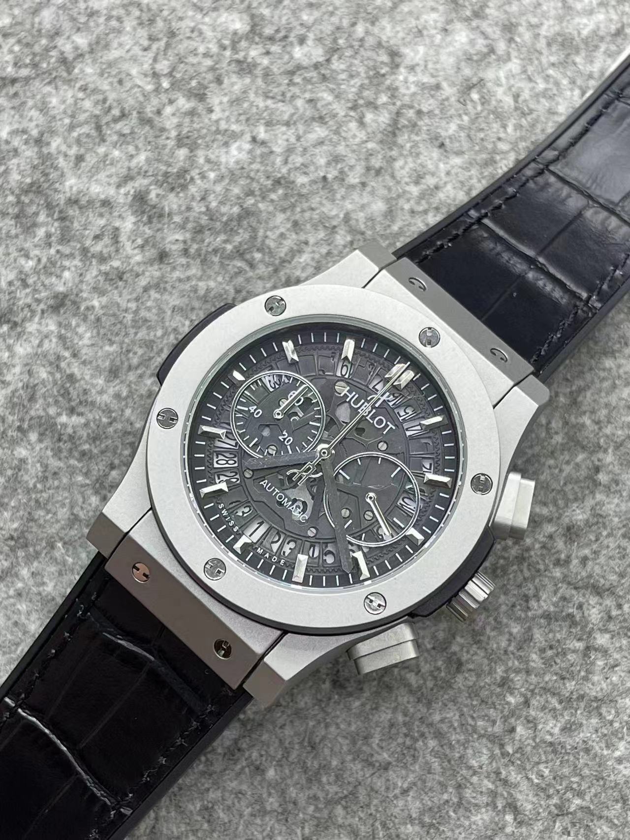 Hublot Geneve  Top Quality Quartz 904L Stainless Steel Men  Watch 42mm