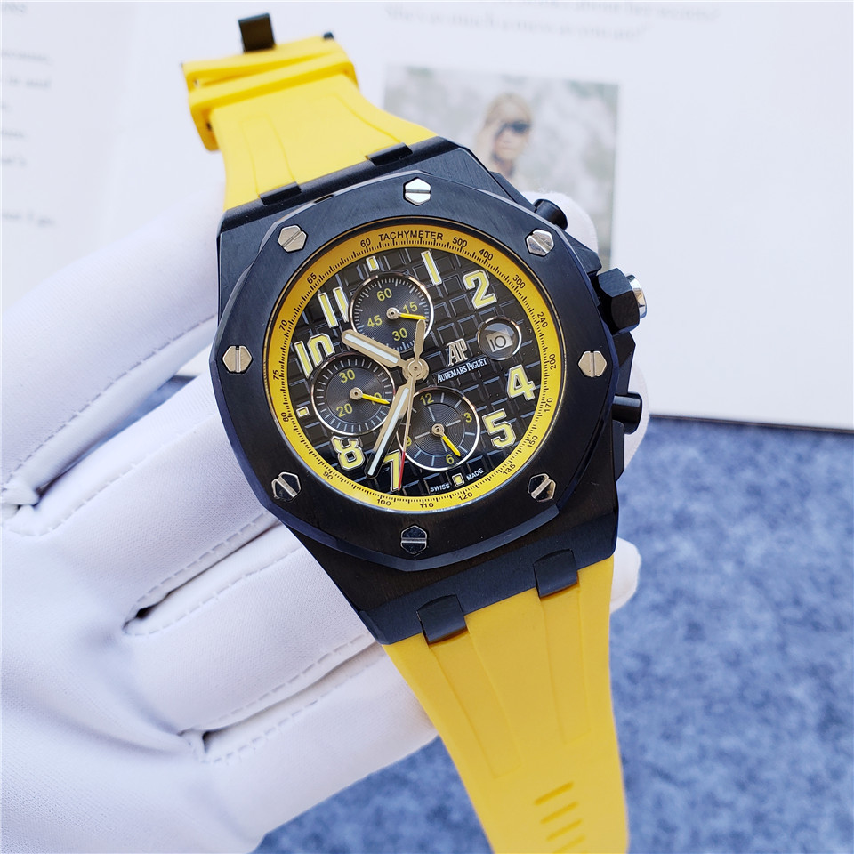 AUDEMARS PIGUET Royal Oak Offshore sapphire AP  Automatic Mechanical Rubber Strap Men 44mm l Watch
