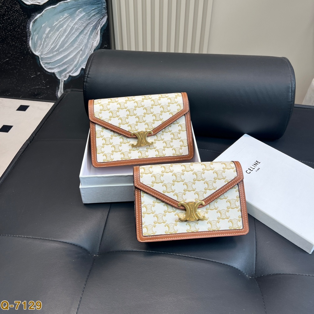 Replica Celine New White Monogram Envelope Bag Accordion Bag 19*13/22*15CM