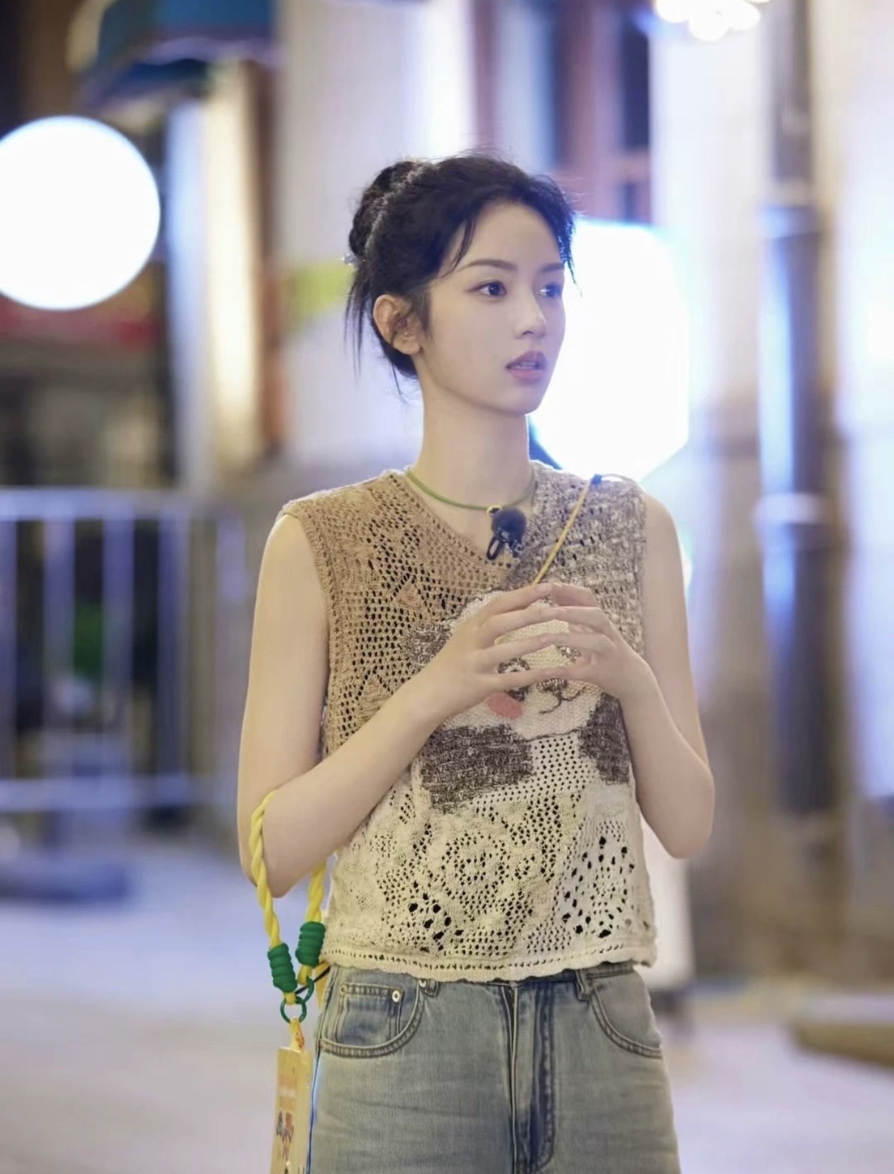 Uooyaa New Panda Pattern Embroidered Knitted Vest