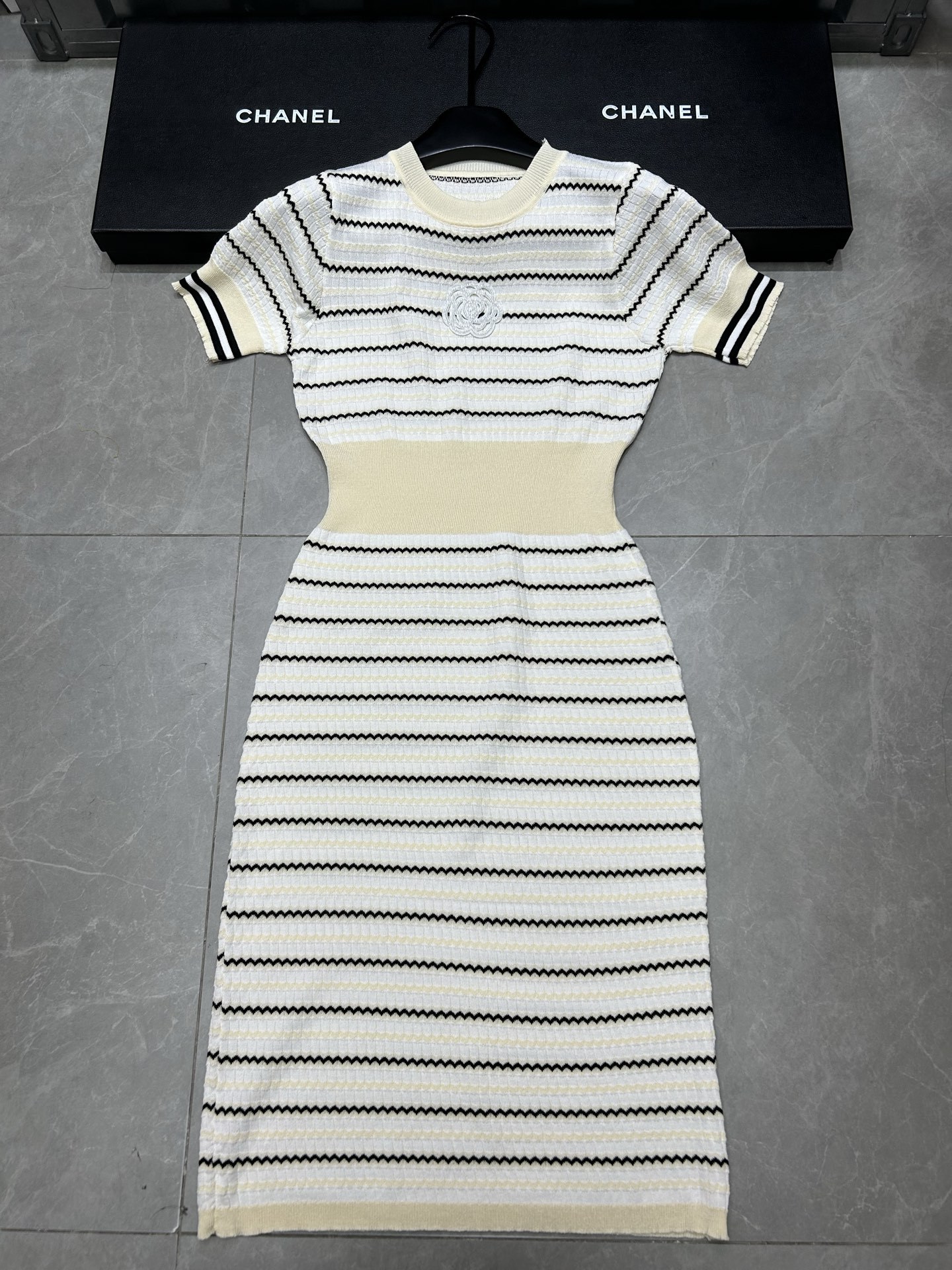 Chanel Camellia Short Sleeve Dress