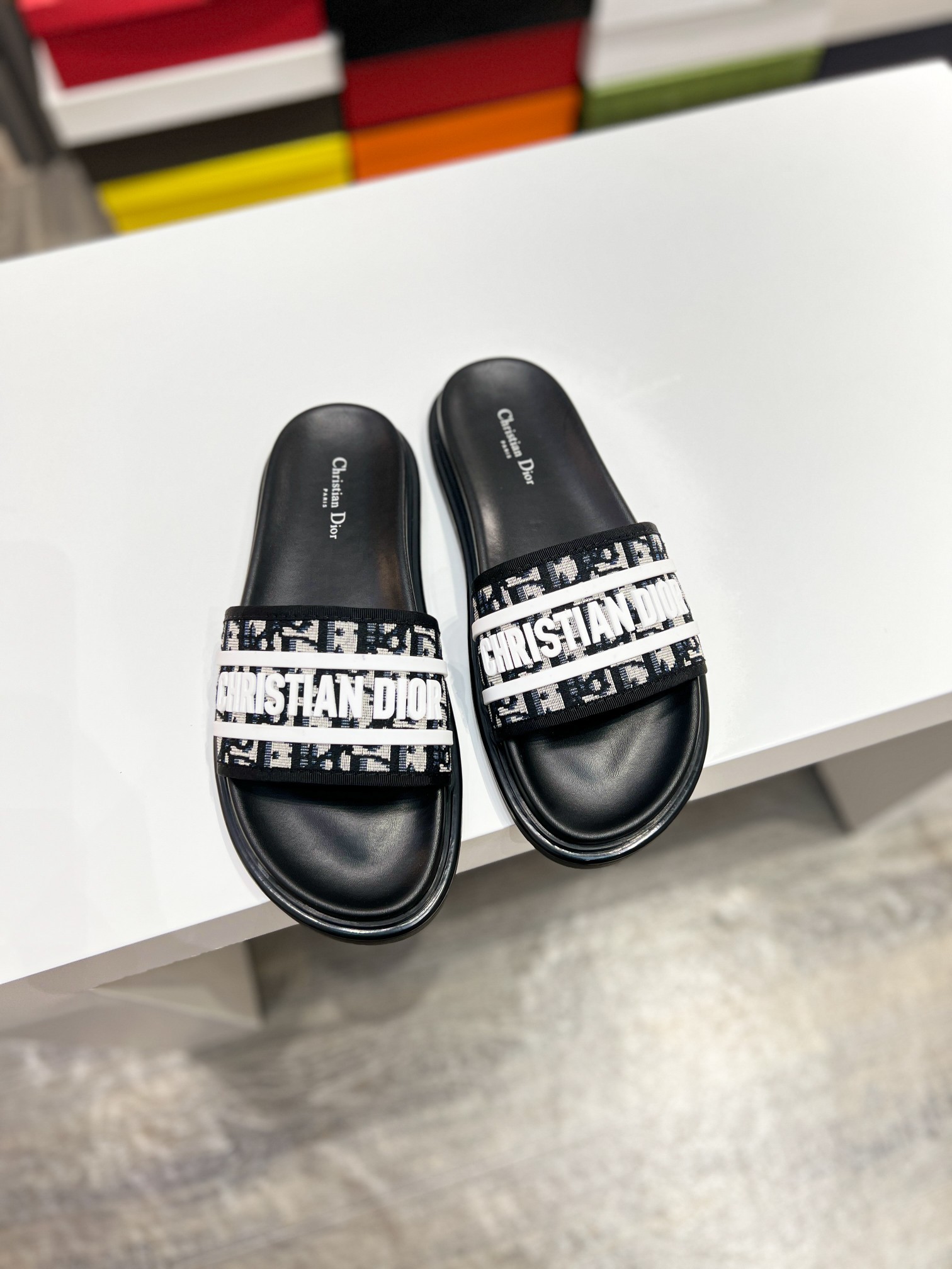 Dior 2024ss Latest Alias Men's Leather Slippers 38-45