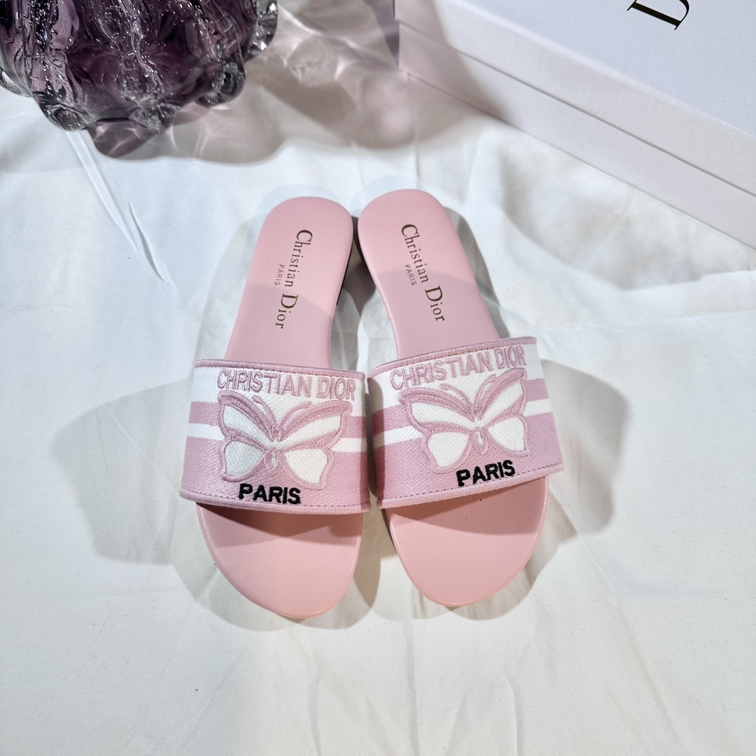 Replica Dior 3D Butterfly Slippers EU35-42