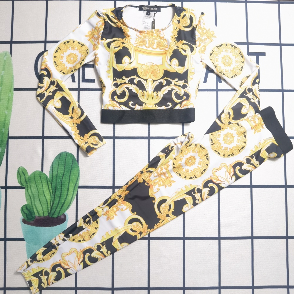 Women's Versace Long-Sleeved Two-Piece Swimsuit