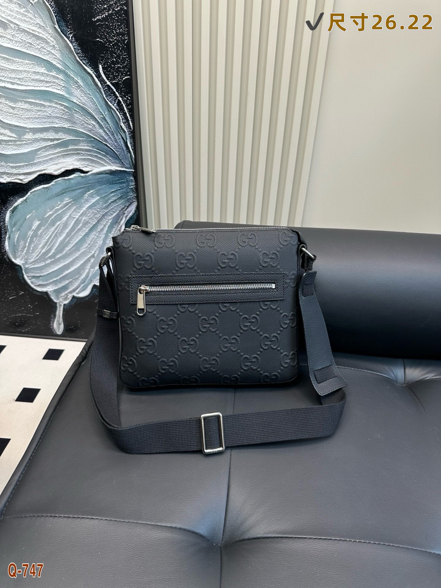 Replica Guccikeepall 25 Black Warrior Bag 26*22CM