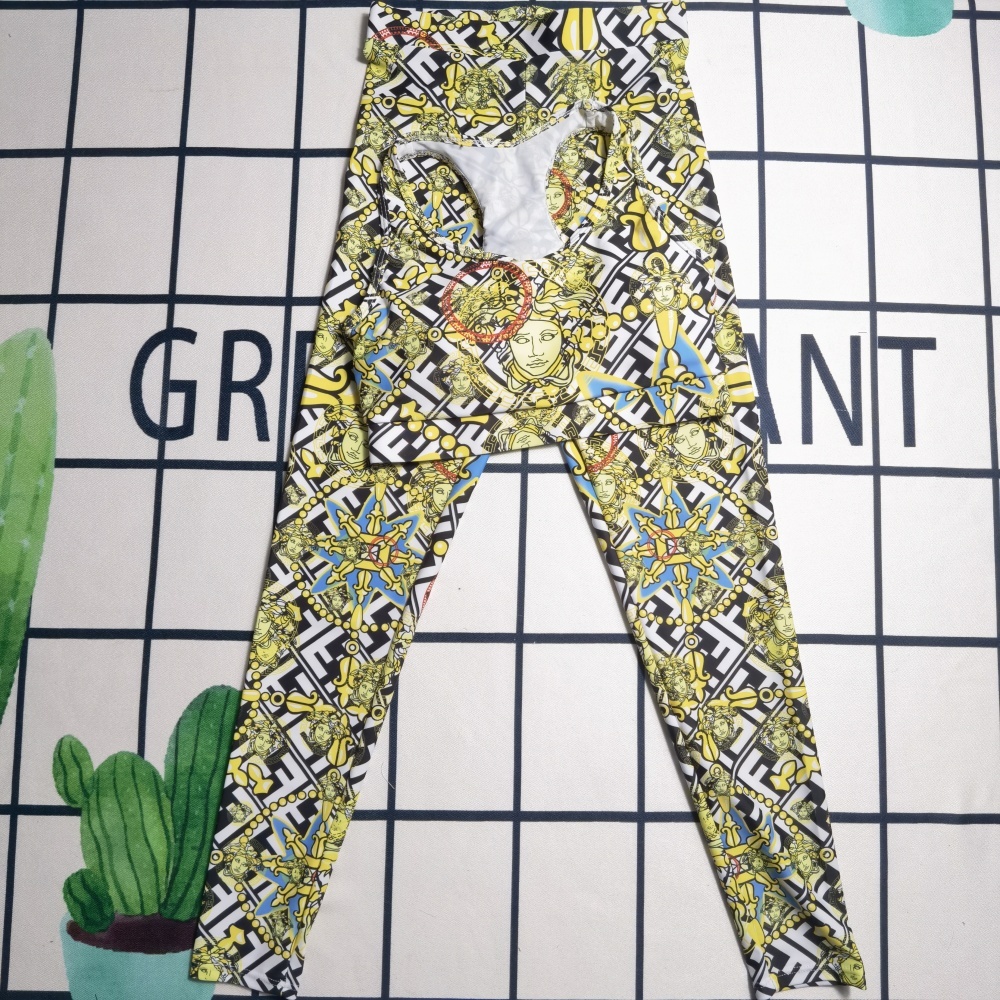Women's Versace Vest And Trousers Two Piece Swimsuit