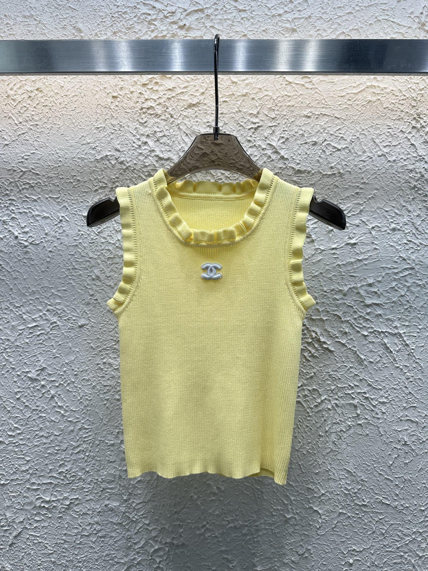 Chanel 25 Summer New Wave Pattern Design Knitted Vest