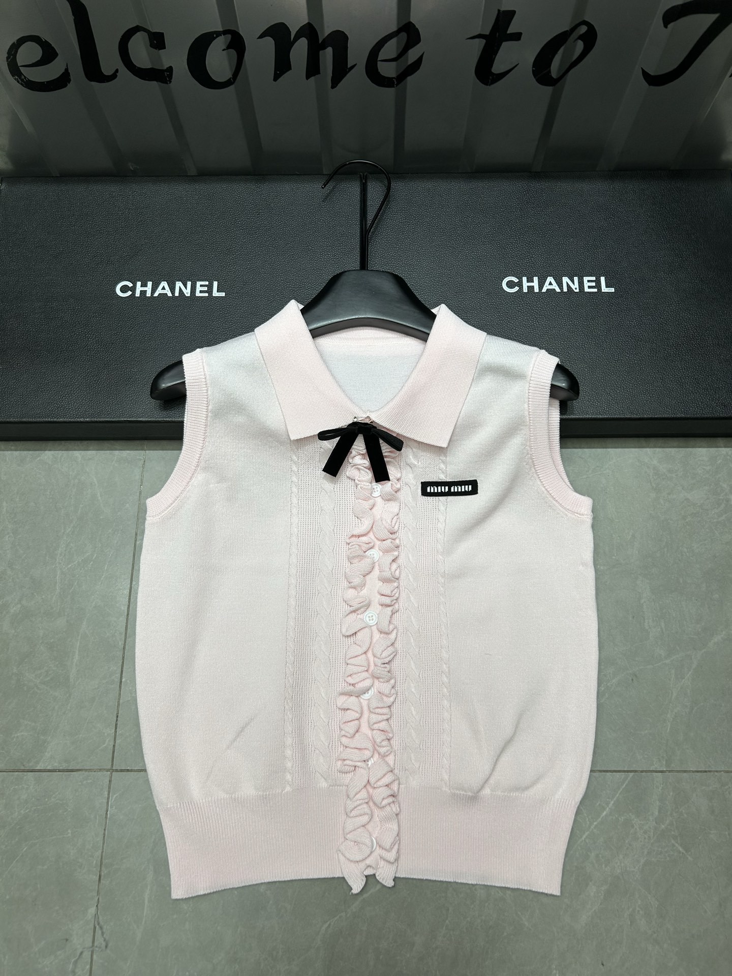 Miumiu Lapel Lace Vest