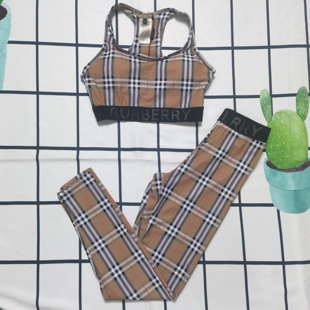 Women's Burberry Vest And Trousers Two Piece Swimsuit