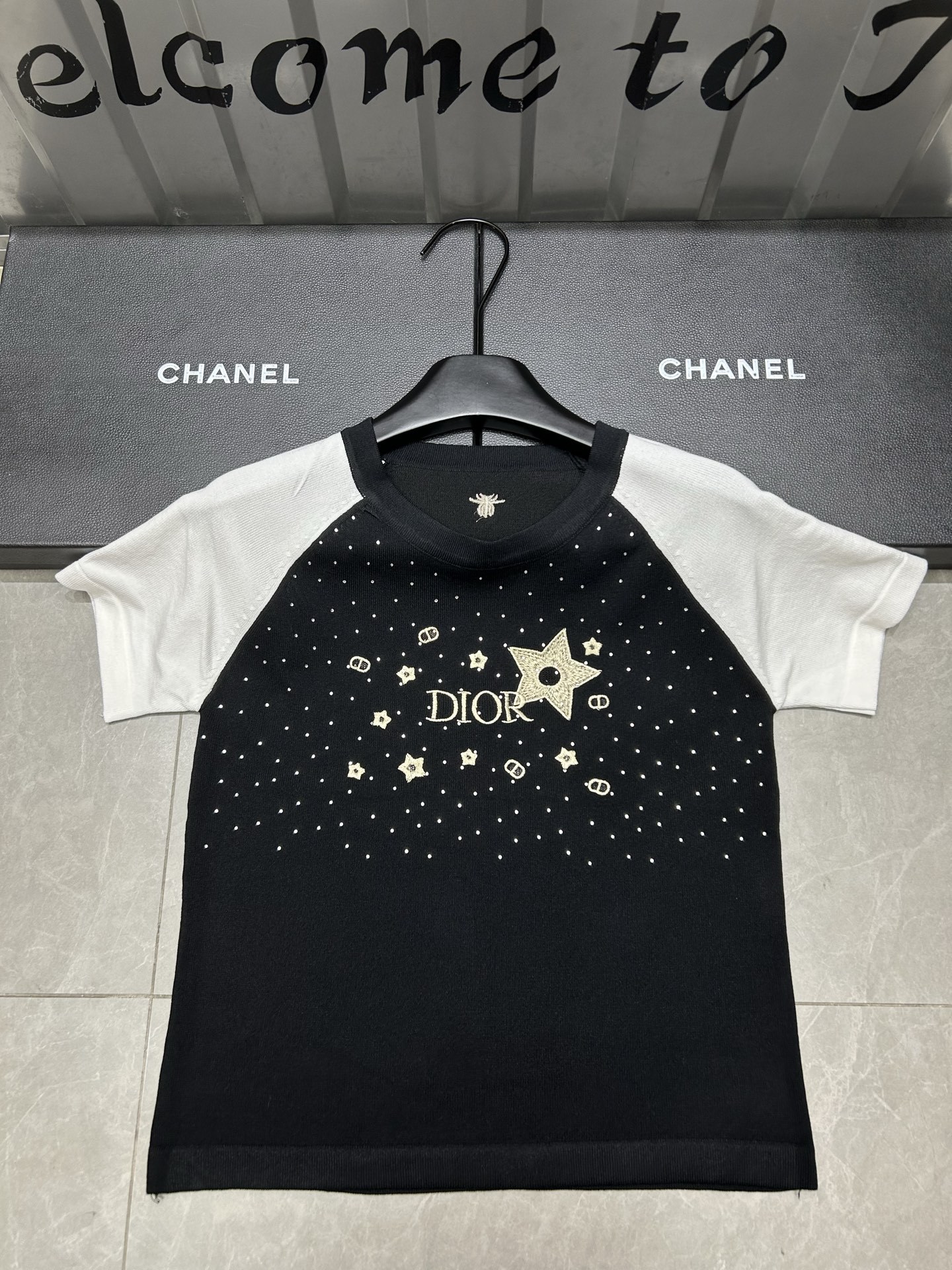 Dior Gold Five-pointed Star Short Sleeve