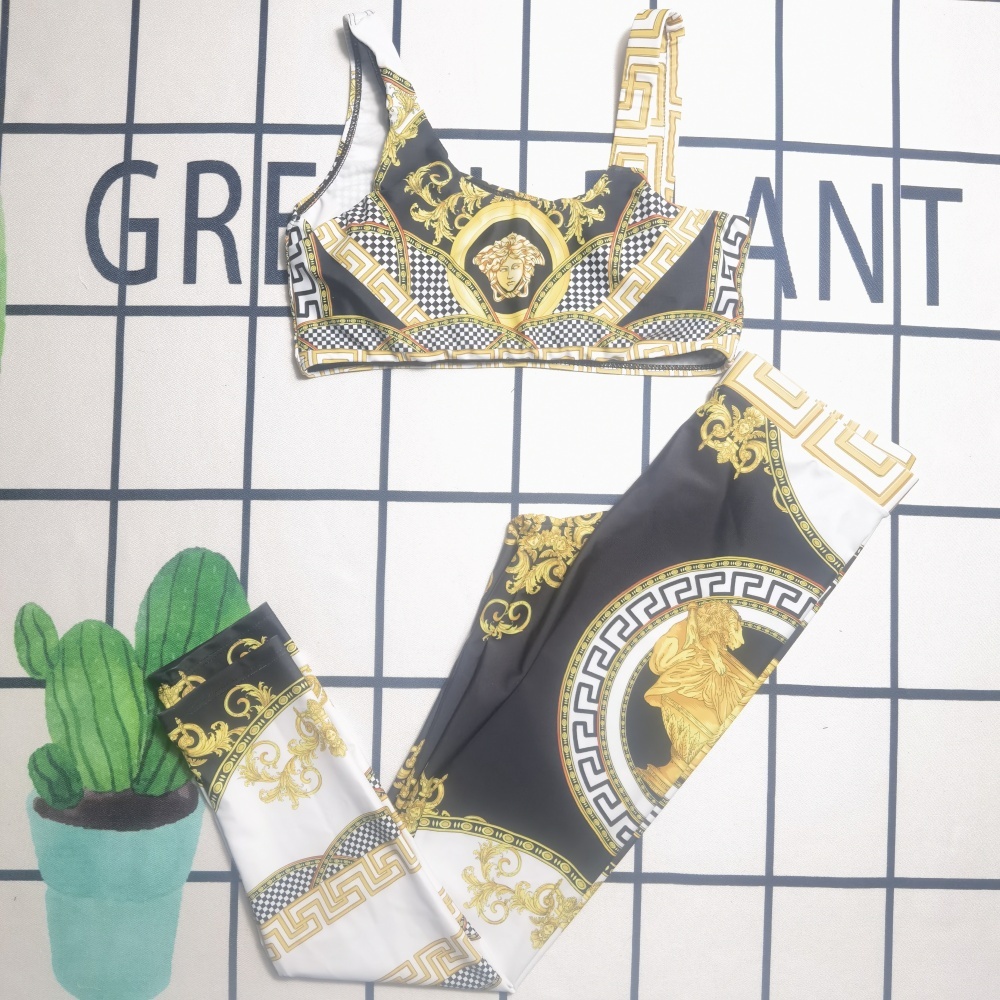 Women's Versace Vest And Trousers Two Piece Swimsuit