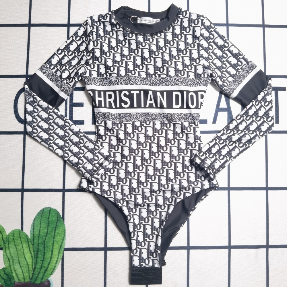 Women's DIOR Long Sleeve Sports Swimsuit