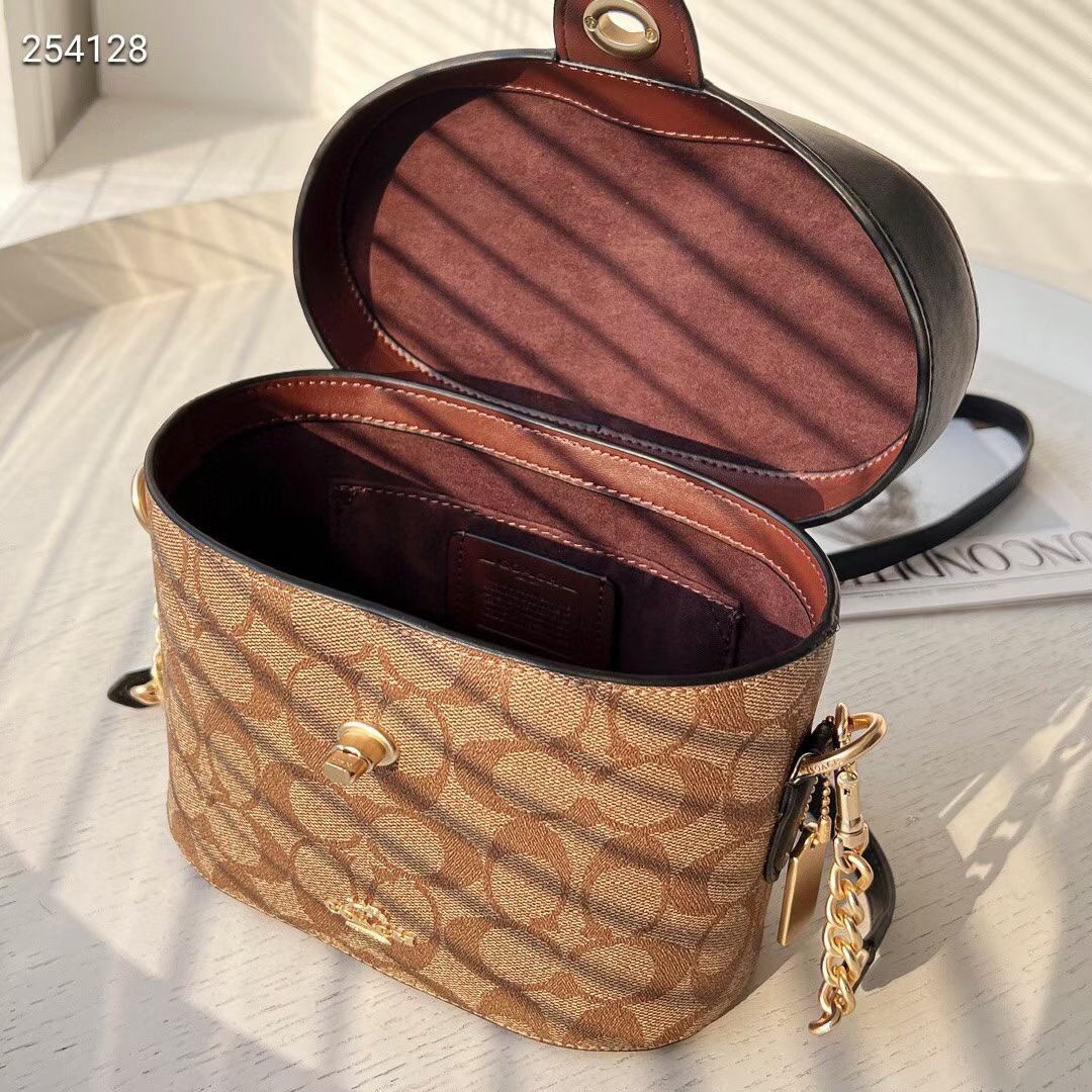 Women’s bag, Kay box bag, Georgie vintage makeup bag, carriage buckle, single shoulder crossbody handbag-without packaging box