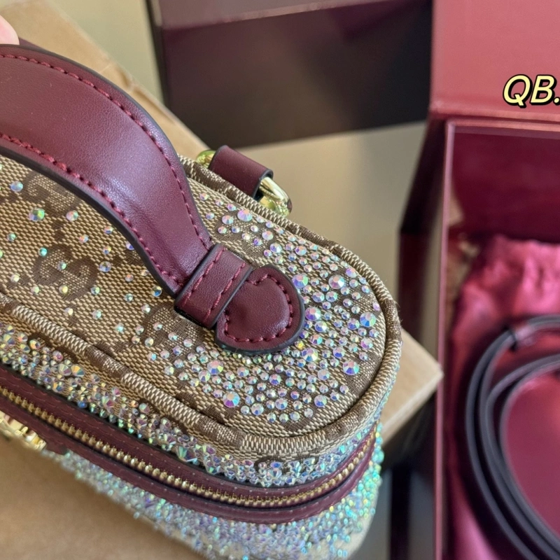 New canvas rhinestone handbag-box