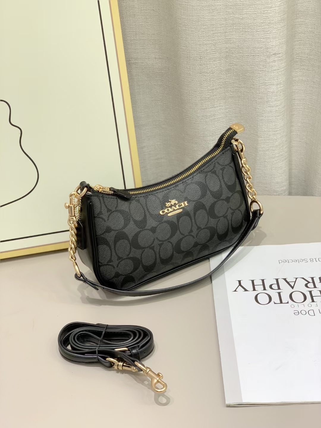 Coach underarm bag and tote shoulder bag