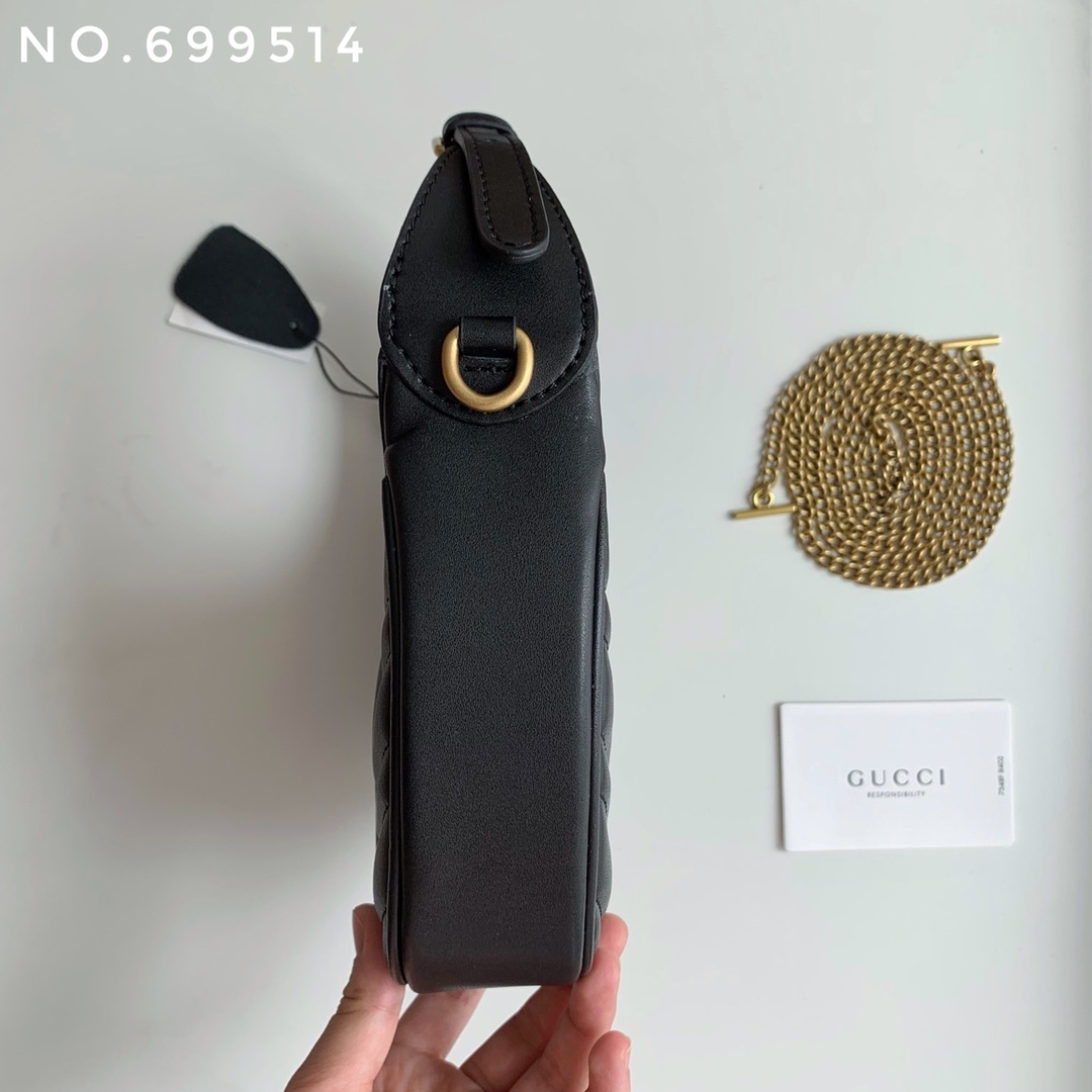 New leather half moon armpit bag, high-end single shoulder hand-held crossbody chain crescent bag-comes with gift box