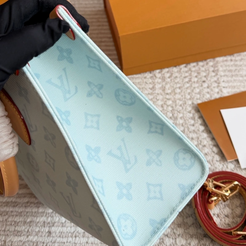 Ice Blue Monogram Tote-box