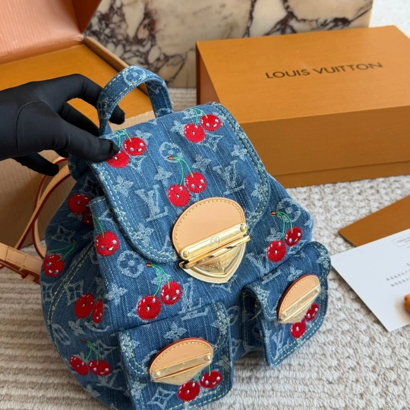 Small denim backpack-box