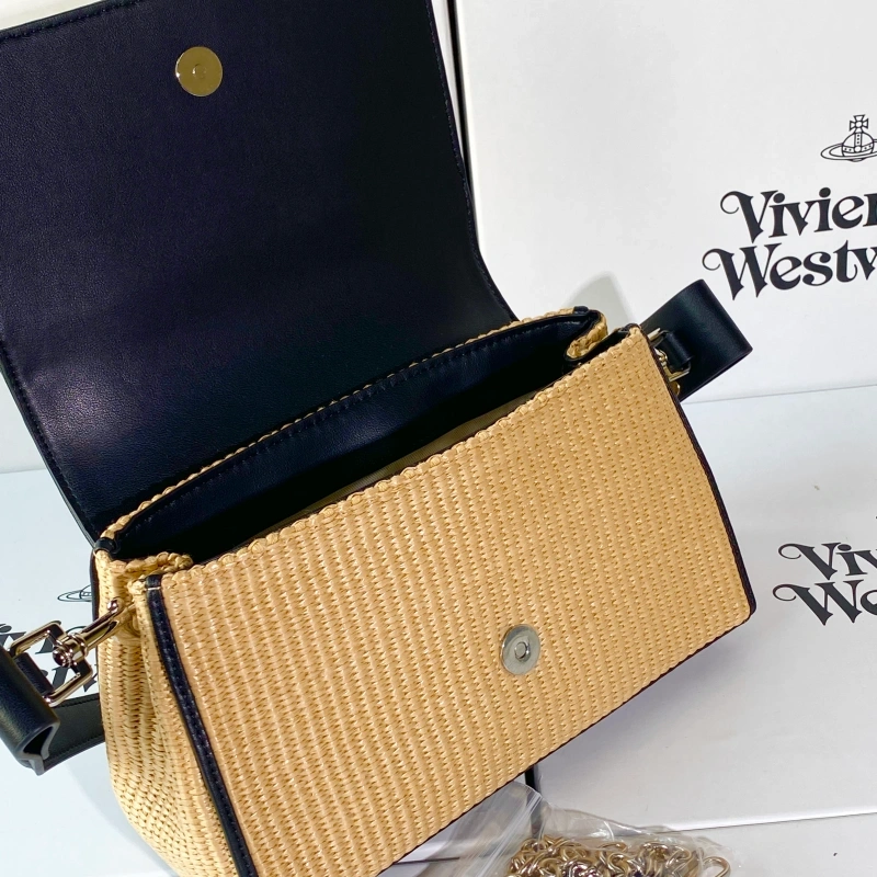 New medium woven underarm bag-box