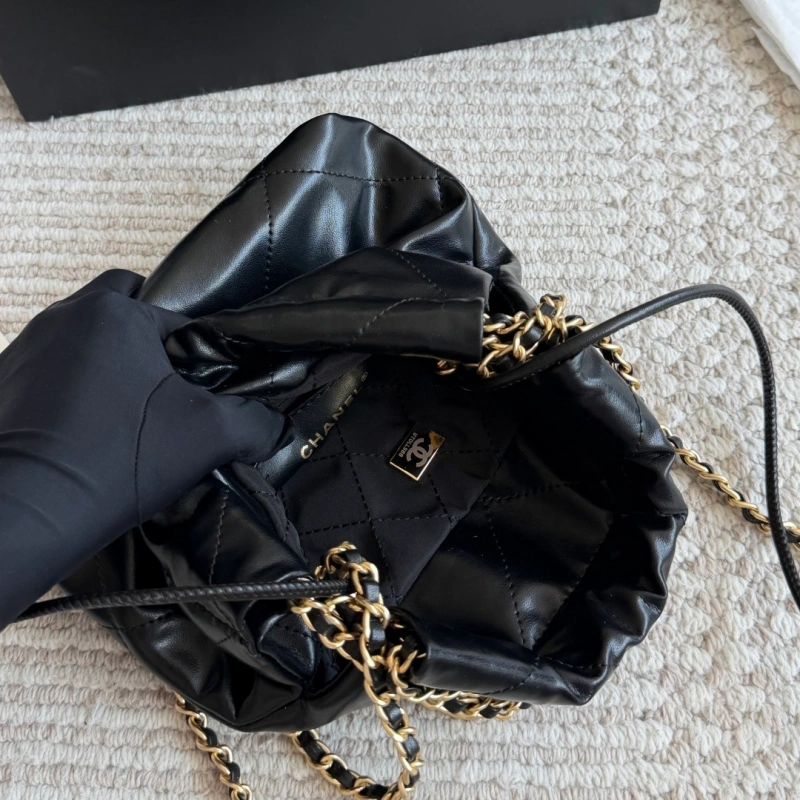Mini Garbage Bag in Calfskin Leather-box