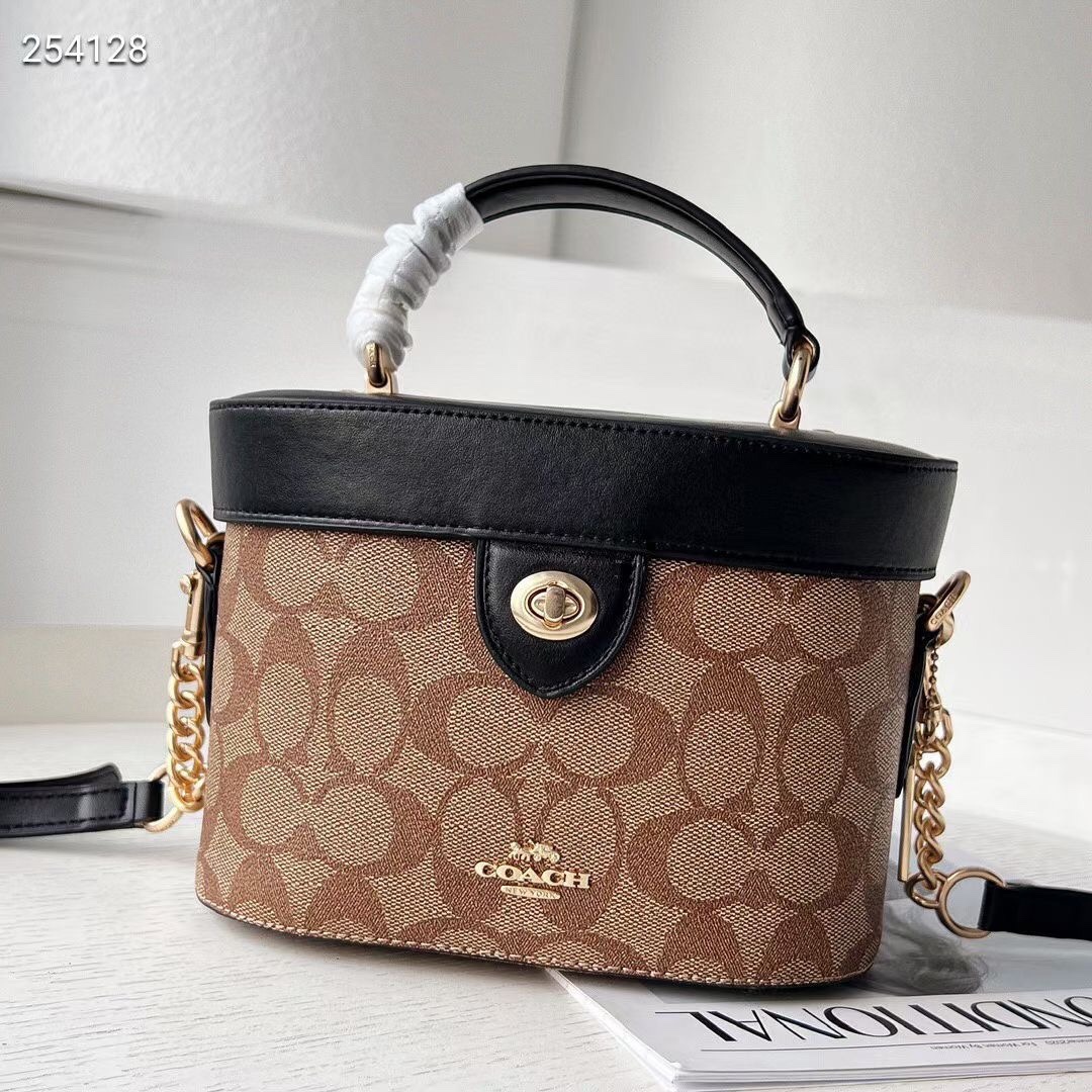 Women’s bag, Kay box bag, Georgie vintage makeup bag, carriage buckle, single shoulder crossbody handbag-without packaging box