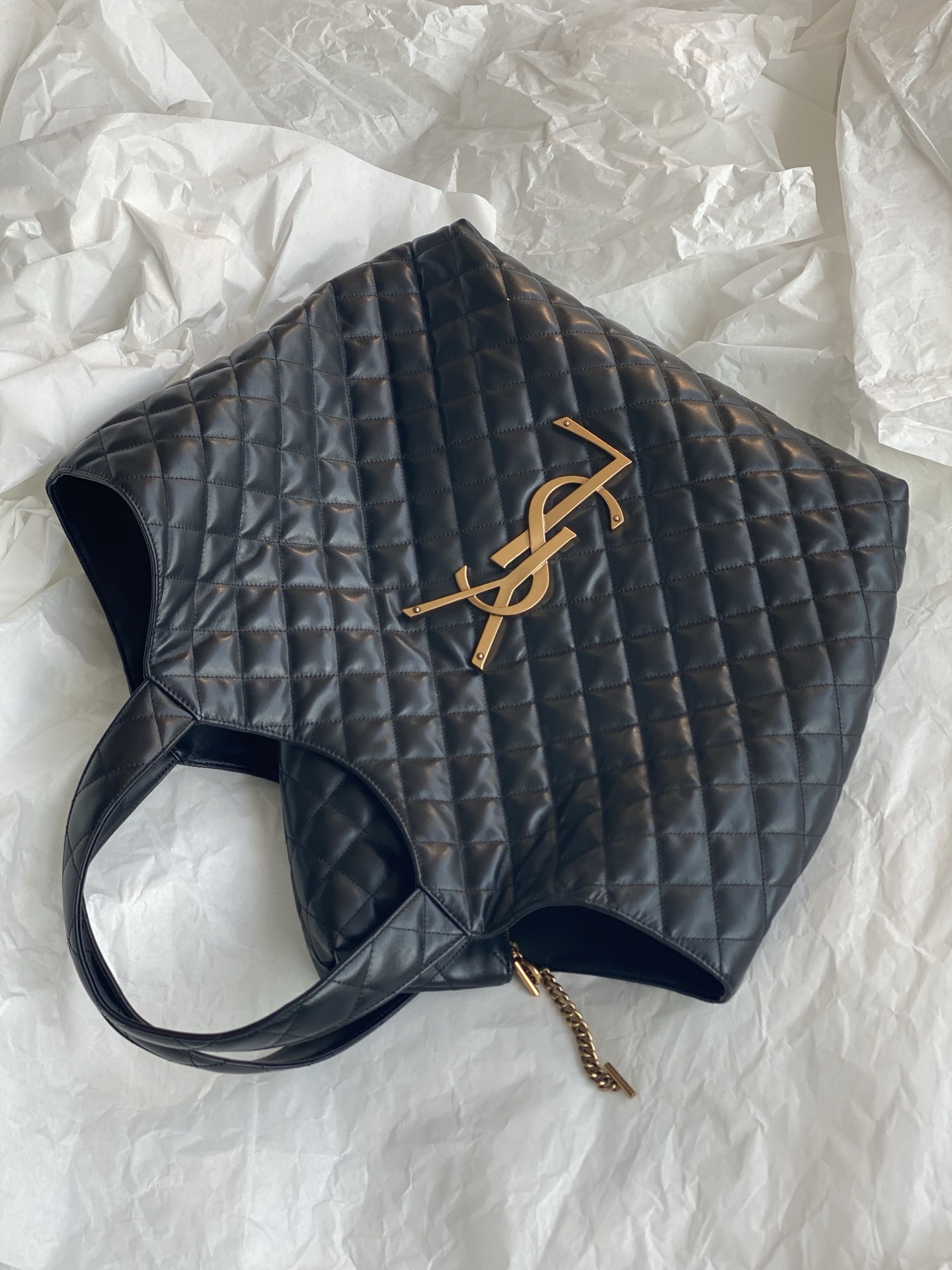 French niche handbag women’s big bag new spring/summer versatile handbag, single shoulder large capacity diamond grid tote bag-comes with gift box