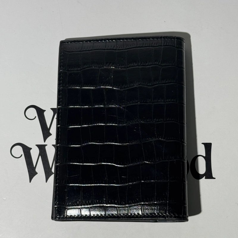 Black crocodile pattern passport holder-box