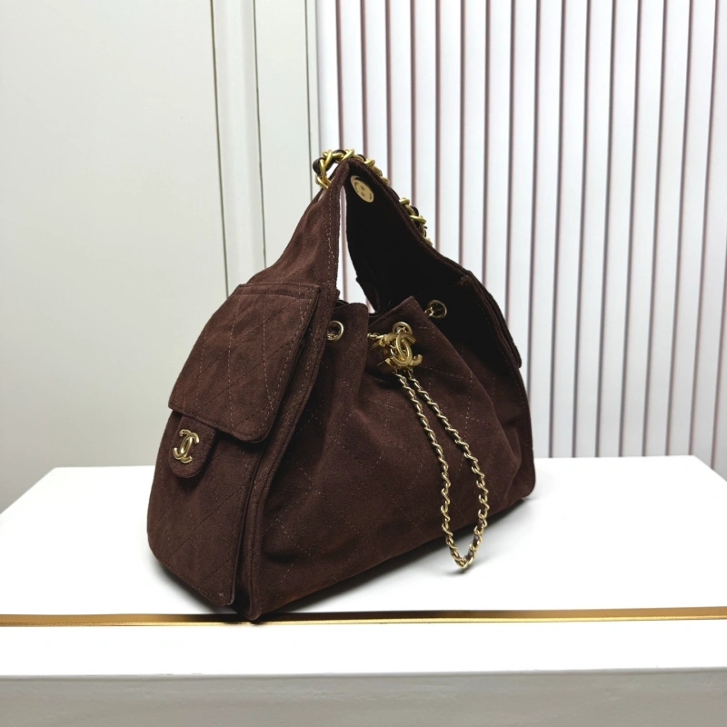 Upgraded version of C25C bag king nubuck cowhide hobo underarm bag-box