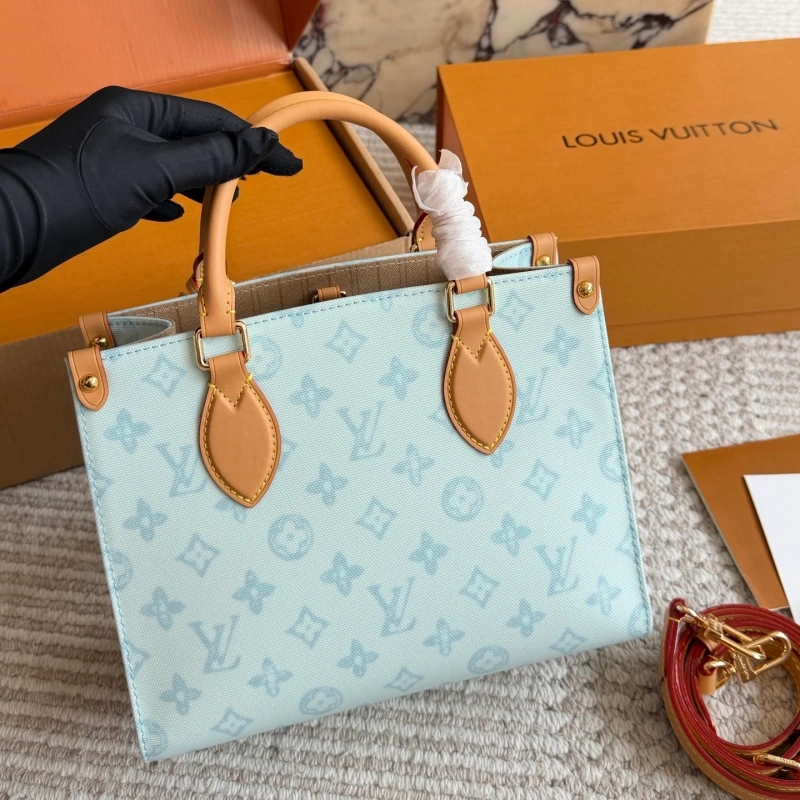 Ice Blue Monogram Tote-box