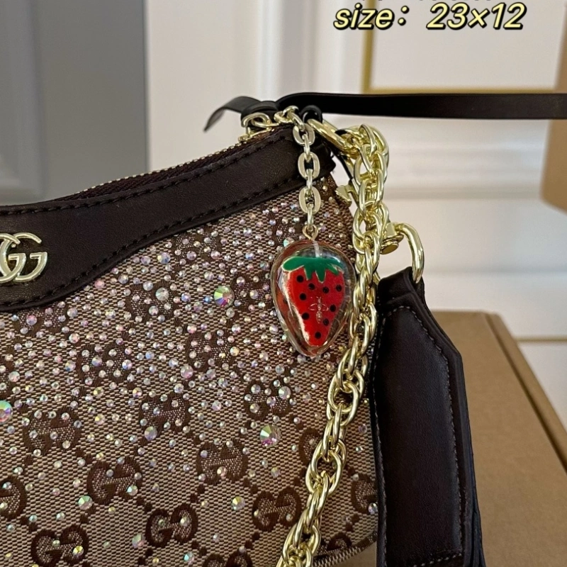 Rhinestone Mahjong Chain Armpit Bag-box