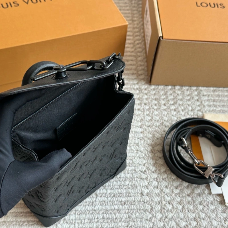 Black Monogram Leather Bag-box