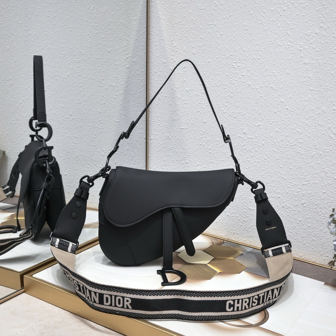 DIOR saddle frosted series saddle bag leather high-end new women’s bag birthday oblique light luxury girl-comes with gift box