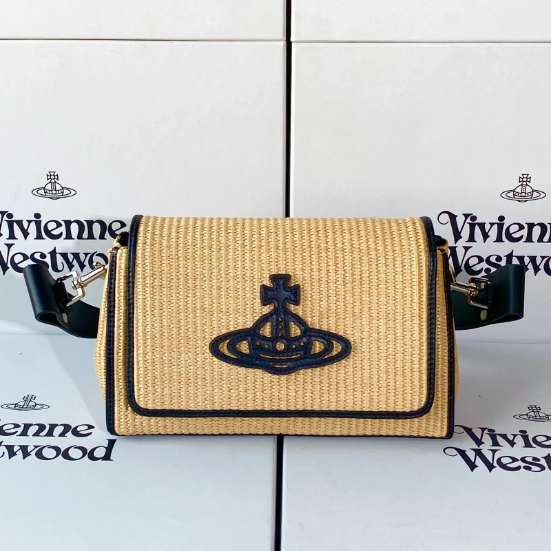 New medium woven underarm bag-box