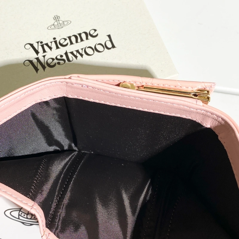 Pink patent leather embossed wallet-box