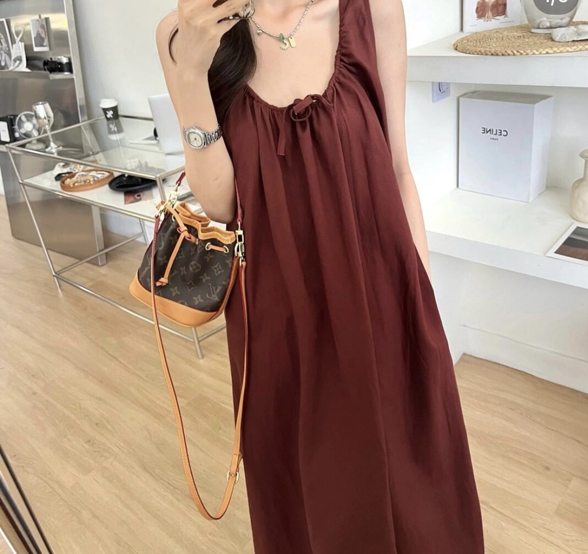 Summer new high-end women’s bag made of genuine leather with floral stripes, mini bucket bag, shoulder bag, crossbody bag, hand-held small bag-without packaging box