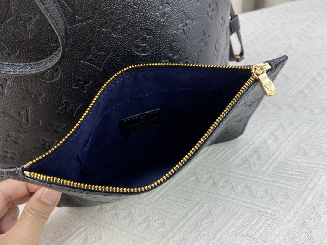 Lv-Top layer cowhide embossed fashion large-capacity bag women’s bag high-end versatile commuter bag one-shoulder underarm tote bag-without packaging box