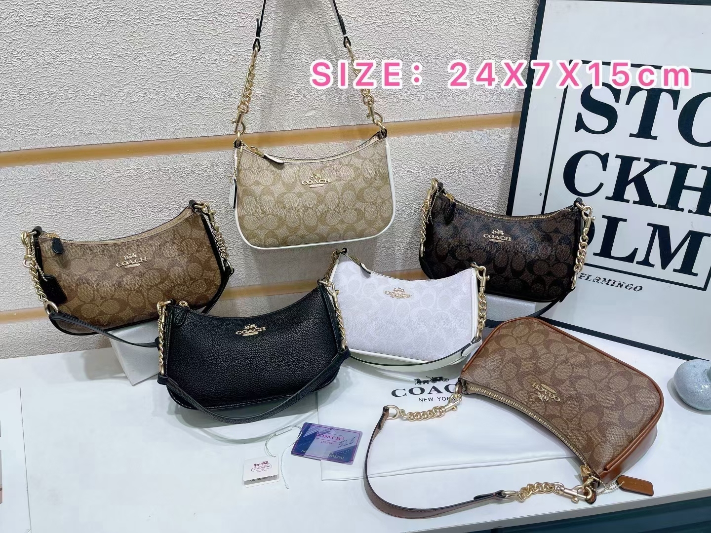 Coach underarm bag and tote shoulder bag