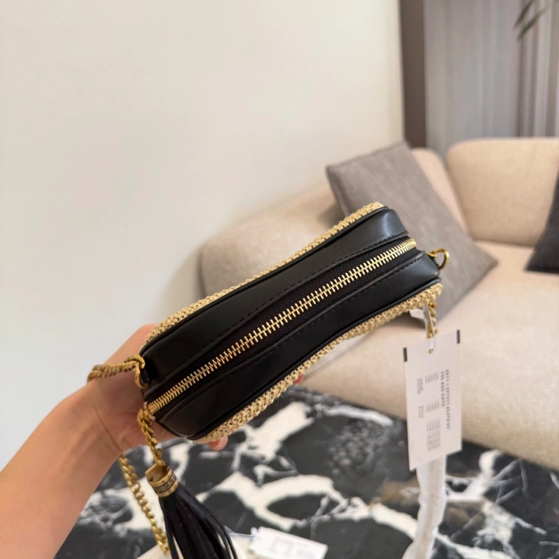 “Black and Gold Tassel Camera Bag-no box