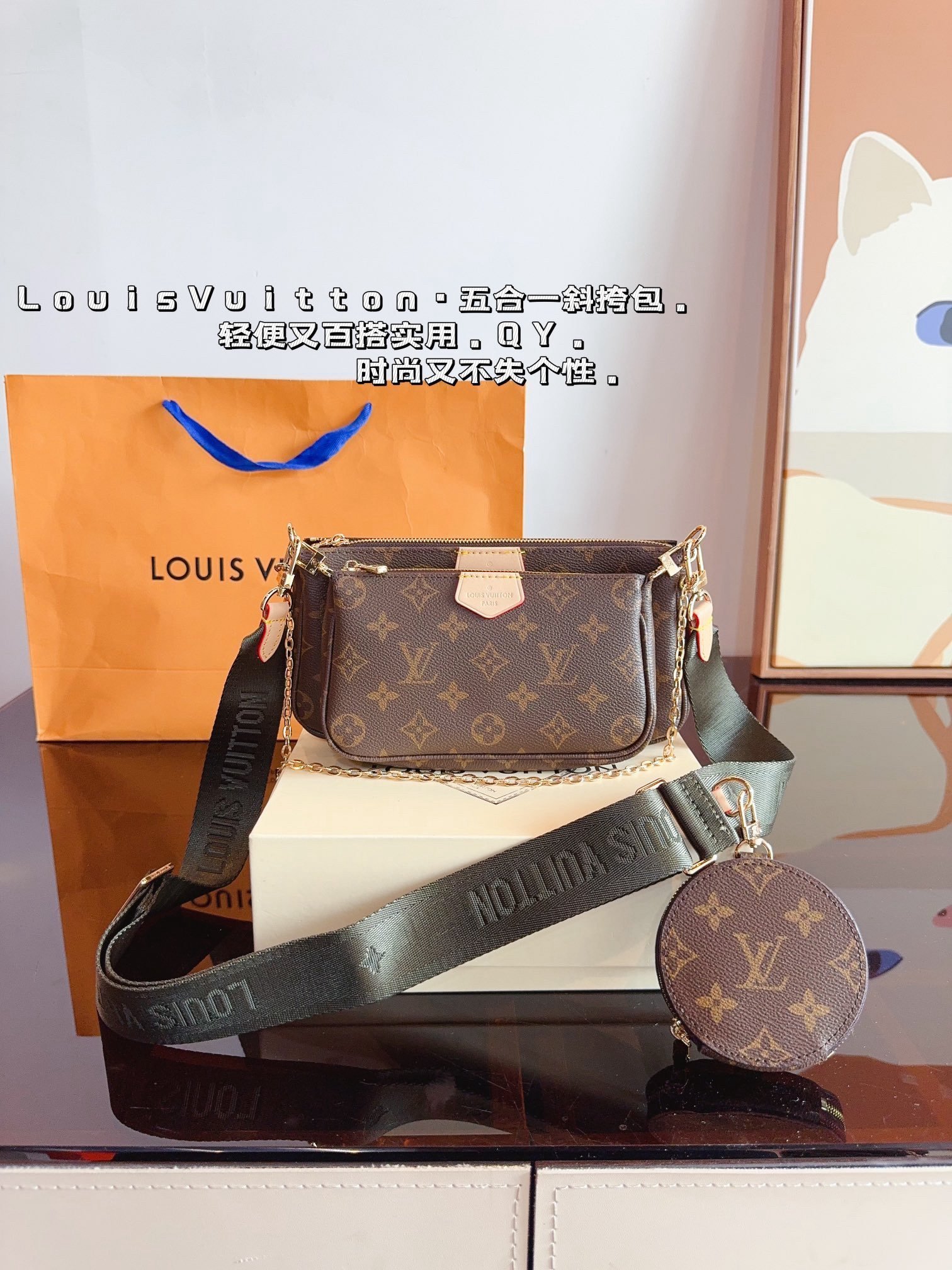 Old flower makeup bag, women’s new style, large capacity daily cosmetics storage bag, wash bag, fashionable, light luxury trend-comes with gift box