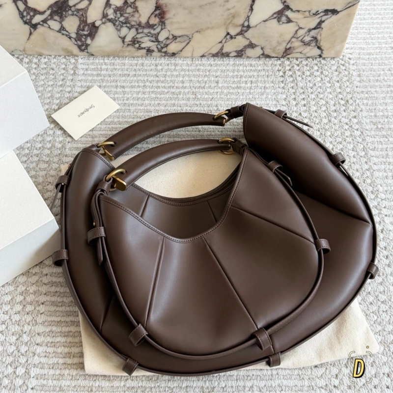Leather with horn handles and antique gold buckles—vintage yet edgy-no box